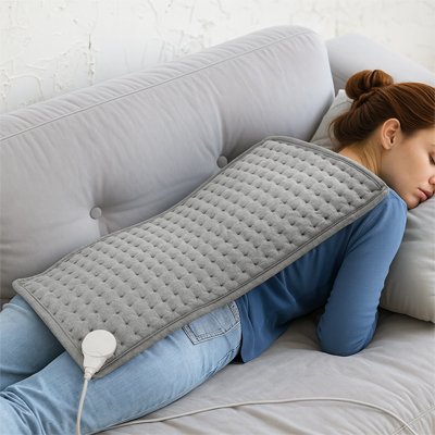Heating-pad-electric-heating-pad-grey-back-pain-relieve